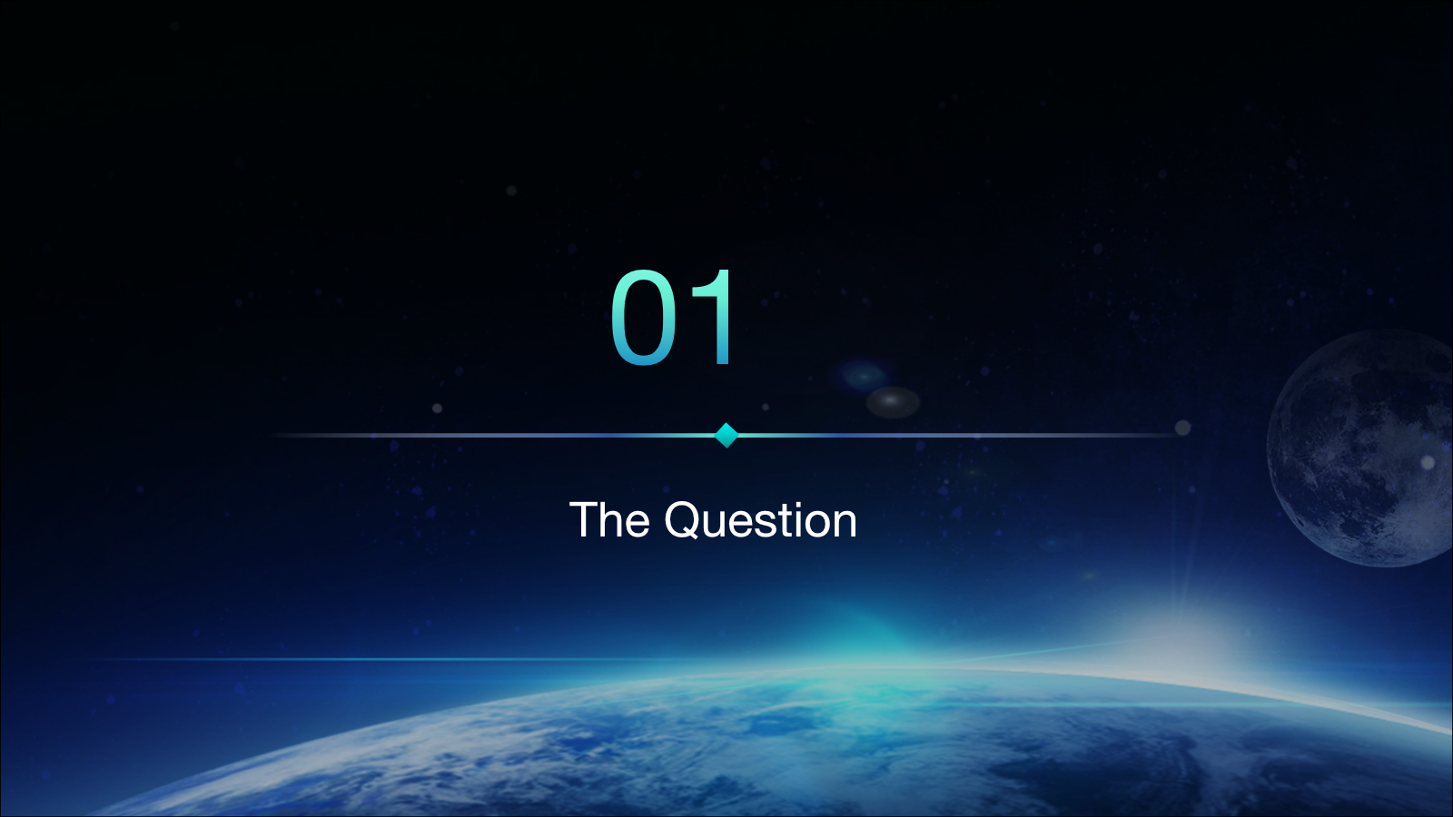 Section slide: The question