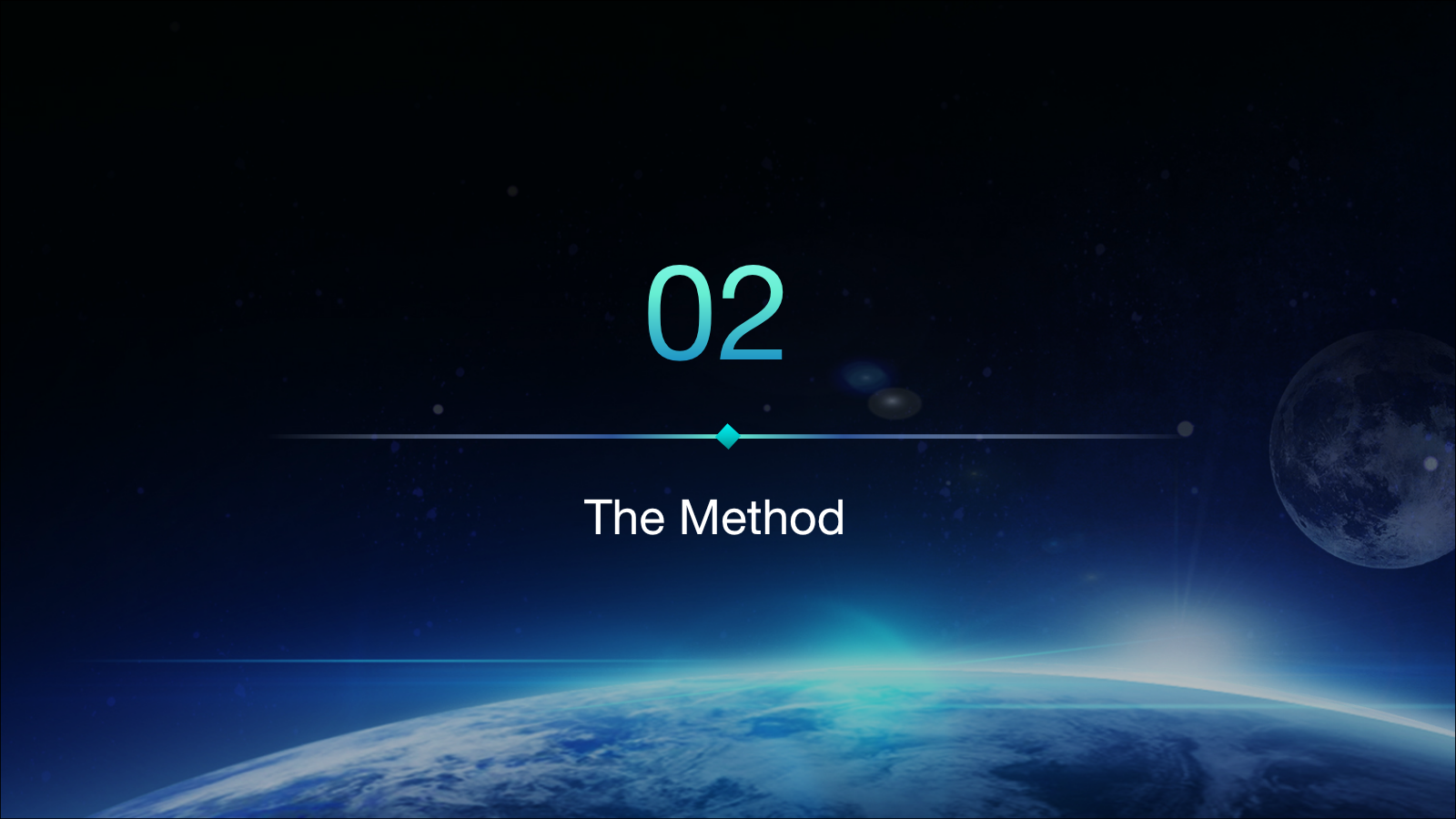 Section slide: The method