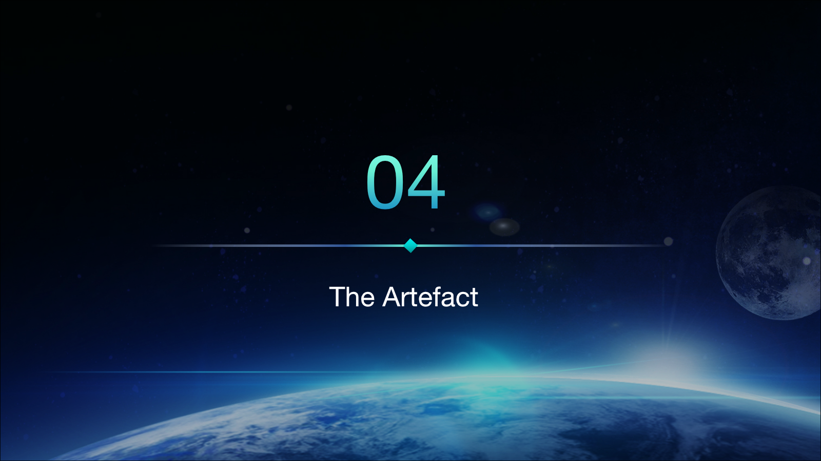 Section slide: The artefact